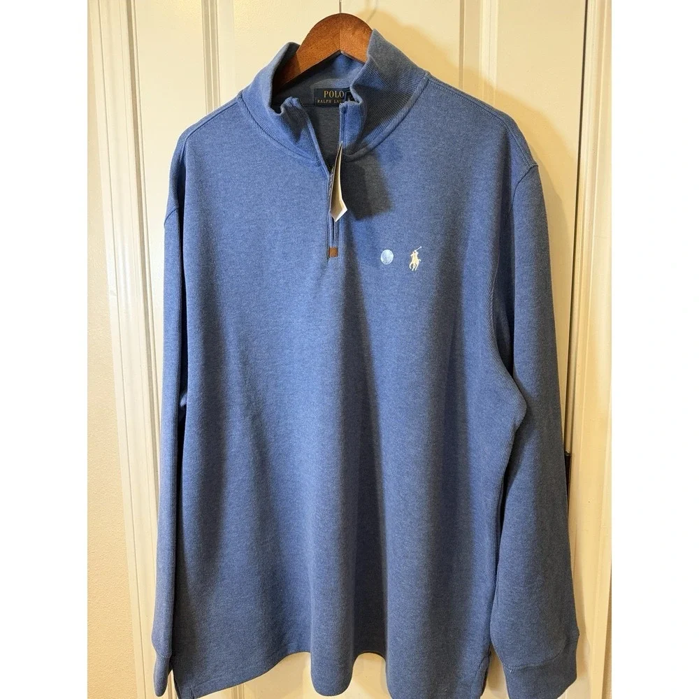 Polo Ralph Lauren Quarter-Zip Pullover Men's XXL Blue NWT $125